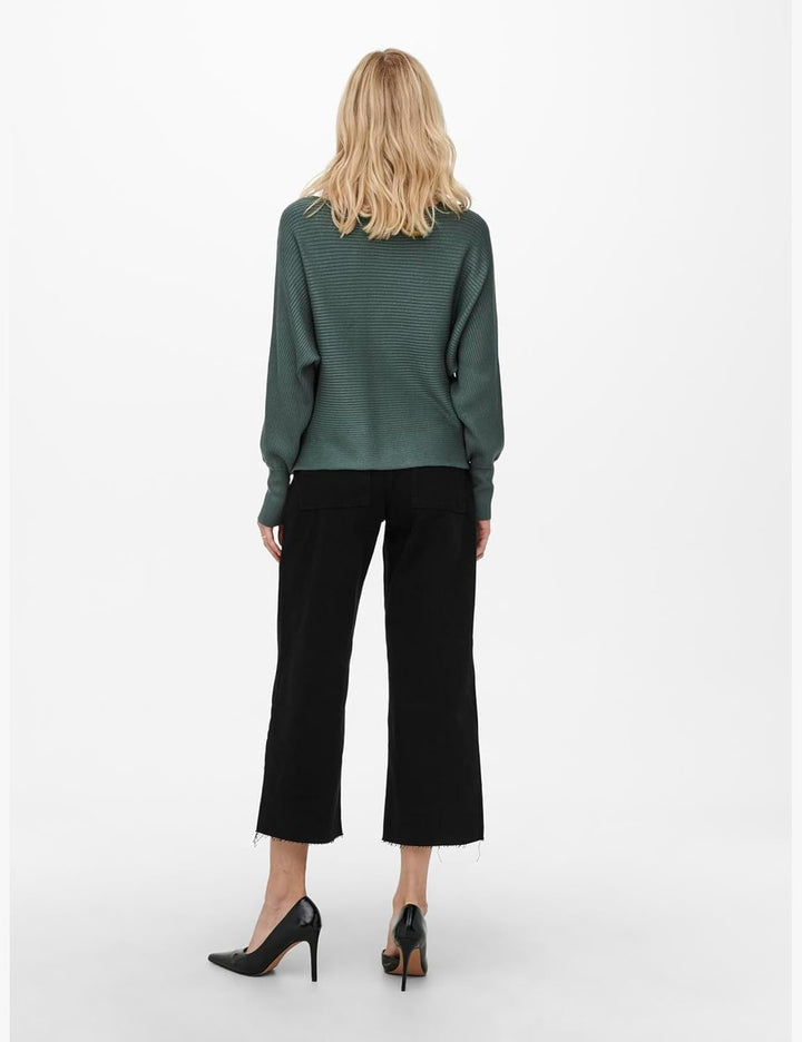 ONLY Damen Onladaline Life L/S Short Pullo KNT Noos Pullover S Balsam Green, S Balsam Green