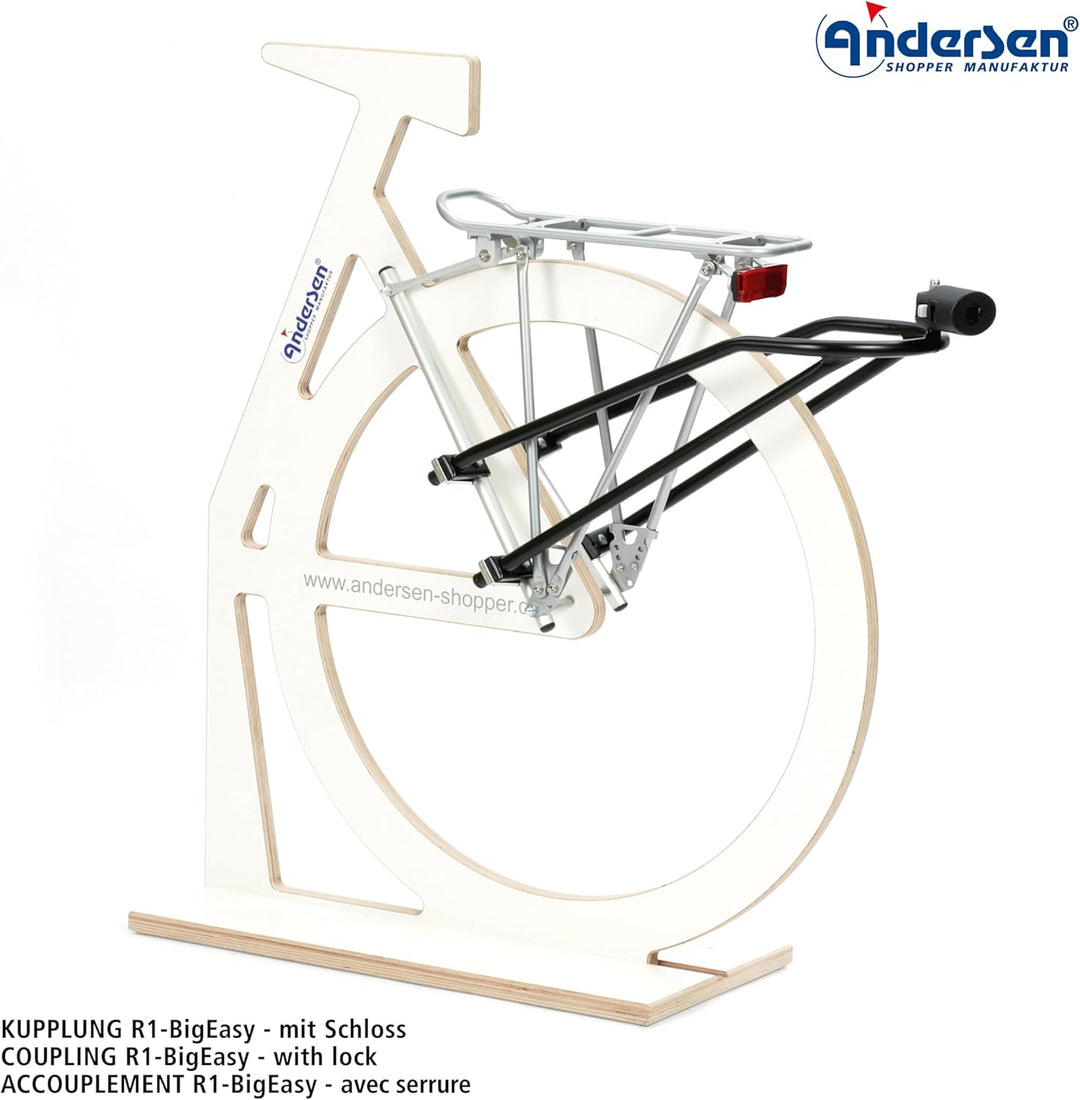 Andersen Fahrrad-Anhängerkupplung abschliessbar, passend für Einkaufstrolley Royal, Royal Plus, Roya