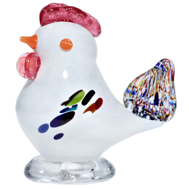 CRISTALICA Glasfigur Huhn weiss 14,5cm