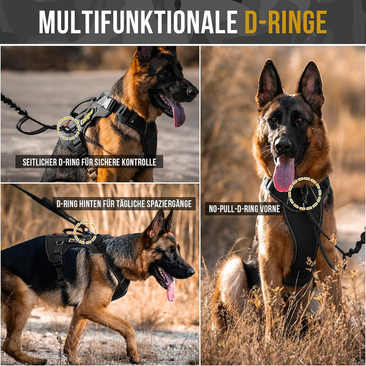 OneTigris Hundegeschirr Kleine Hunde, TACTILITE Taktisches Langlebig Anti Zug Geschirr, No Pull Vers
