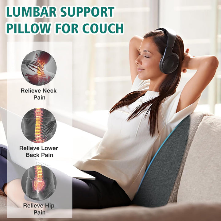 Ergonomisches Rückenkissen für Sofa und Bett, Weiches Keilkissen mit Memory Schaum, Komfortables Les