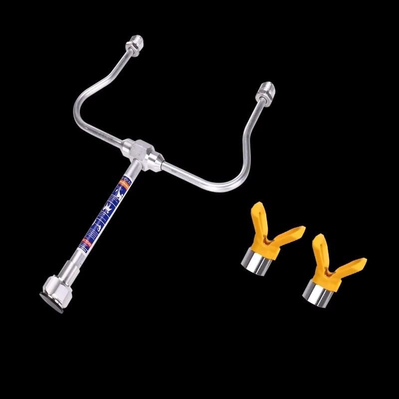 TwinSpray SteelPro 7/8 – Doppellanze für Airless-Spritzgeräte | Edelstahl, 7/8" Gewinde | Düsenabdec