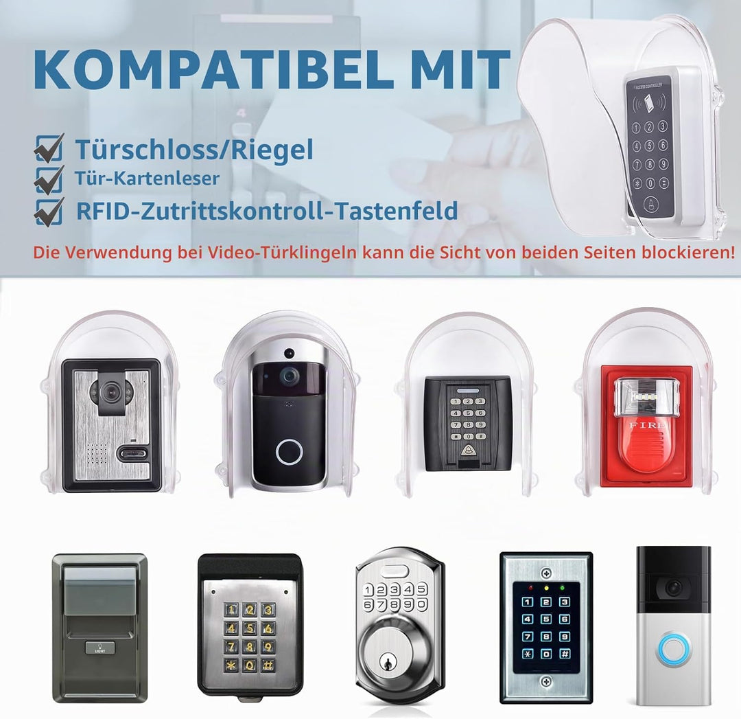PC Klingelabdeckung geeignet für Funkklingel / Codeschloss Eingangstür/Haustür/Aussensteckdose wasse
