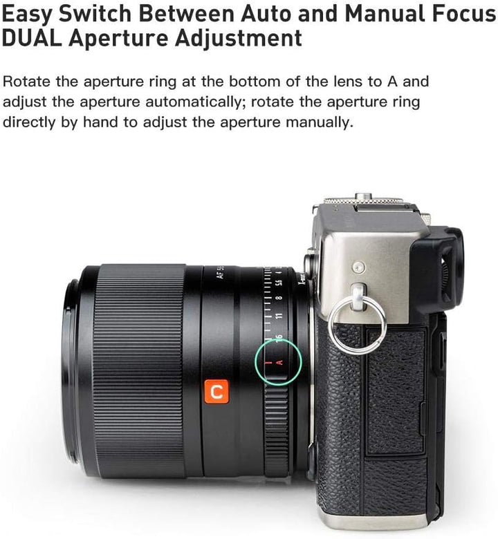 VILTROX 56mm F1.4 X Autofokus APS-C Porträt Prime Objektiv für Fuji Fujifilm X Mount Kamera X-T2 X-T