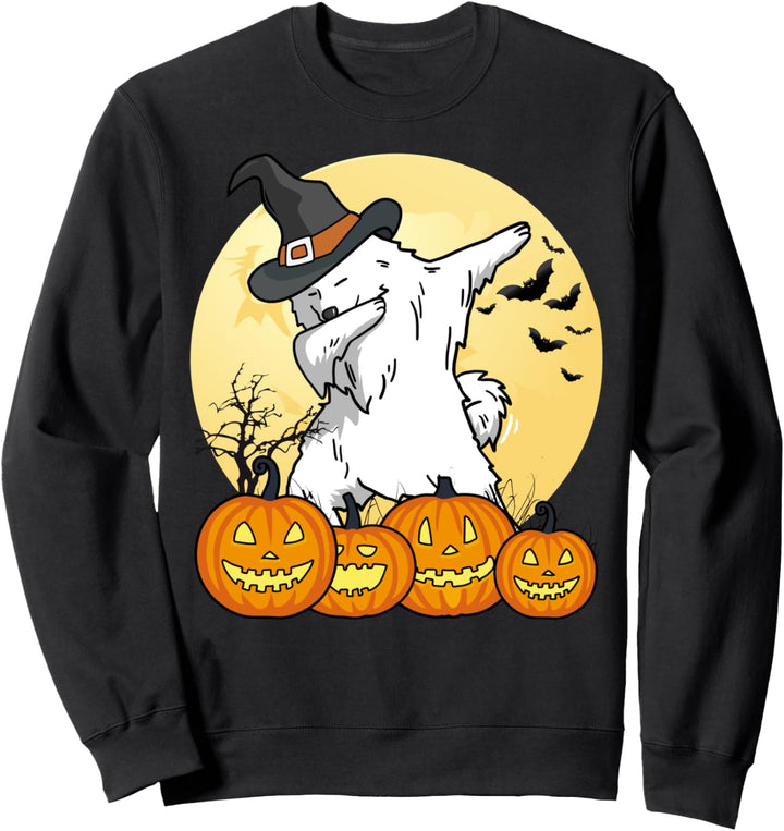 Dabbing Samoje Dab Dance Lustiger Hund Halloween Geschenk Sweatshirt