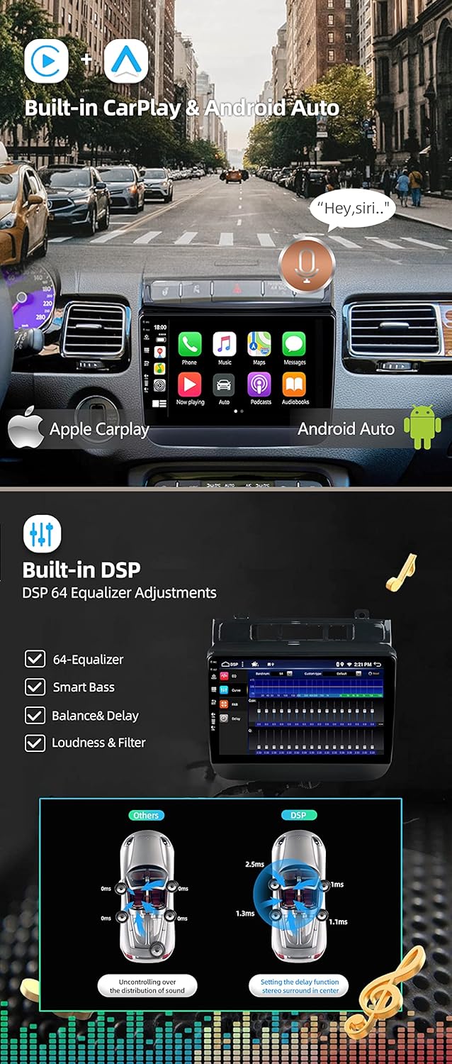 JOYX - [6G+128G] - Android 12 IPS Autoradio Passt für VW Touareg FL NF (2011-2017) - Kabellos CarPla