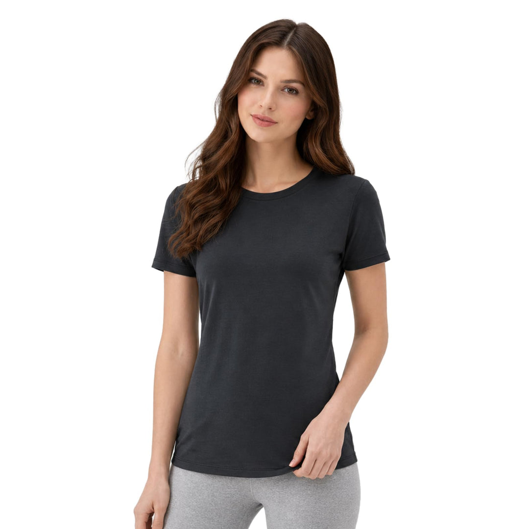 Merino Protect 100% Merino Wolle Shirt Damen Kurzarm Rundhals Wolle Unterhemd Geruchsresistenz Funkt