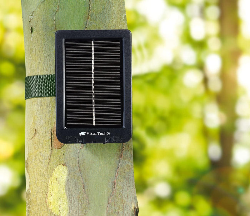 VisorTech Solarpanel Wildkamera: Mobiles Akku-Solarpanel für Wildkameras, 3.000 mAh, IP65 (Wildkamer