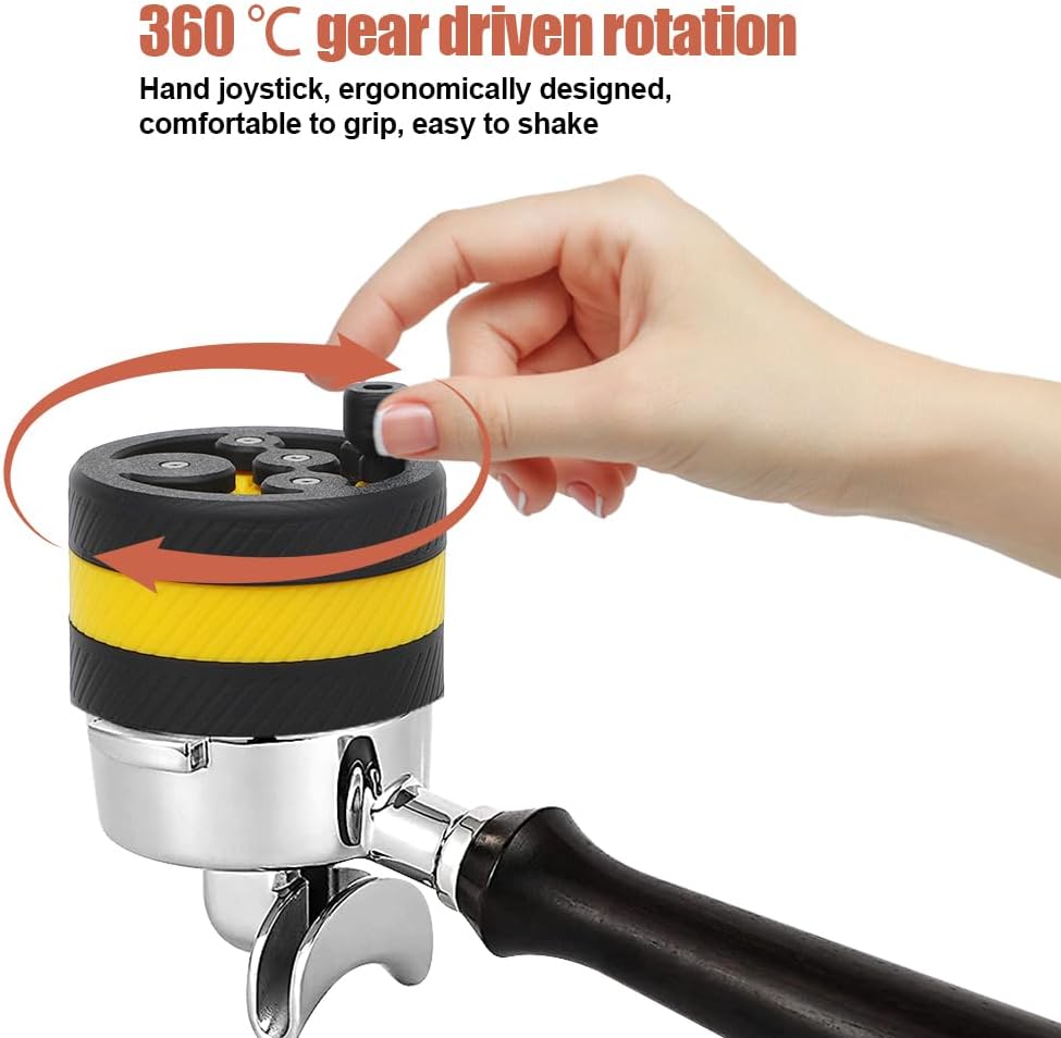 WDT Tool Espresso, Compatible with 58 mm Handle, Espresso Distributor with Planetary Spinning Gear D