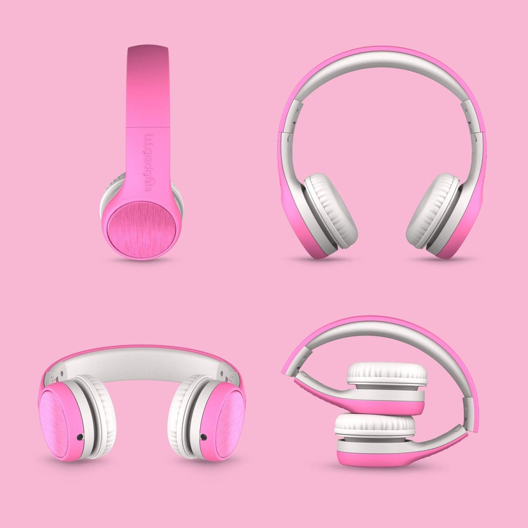 LilGadgets Die kabelgebundenen Connect+ Style-Kopfhörer für Kinder in Pink sind kinderfreundliche, F