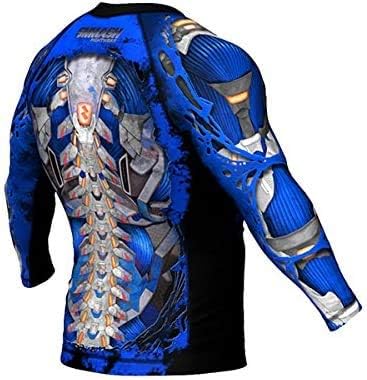 SMMASH Funktionsshirt Herren Rashguard Langarm Sportshirt MMA Thaibox Muay Thai Kickboxen Atmungsakt