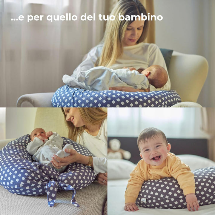 Schwangerschaftskissen aus Memory-Schaum – Nuvita Baby DreamWizard 7200 Blue Rombus, Blue Rombus