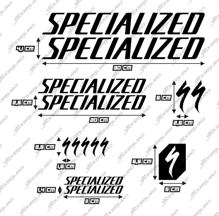 Stickersland® Aufkleber-Set kompatibel mit Rahmen MTB Mountainbike und Helm | Aufkleber-Aufkleber fü