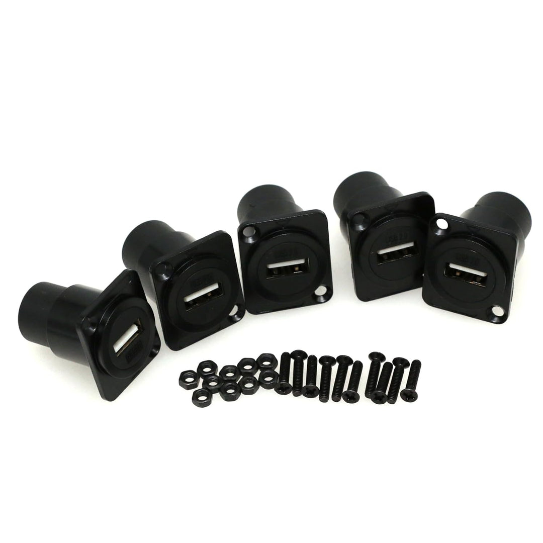 USB 2.0 Typ D Metallstecker Buchse zu Buchse Modulstecker USB Stecker Buchse Panel Montage USB 2.0 f