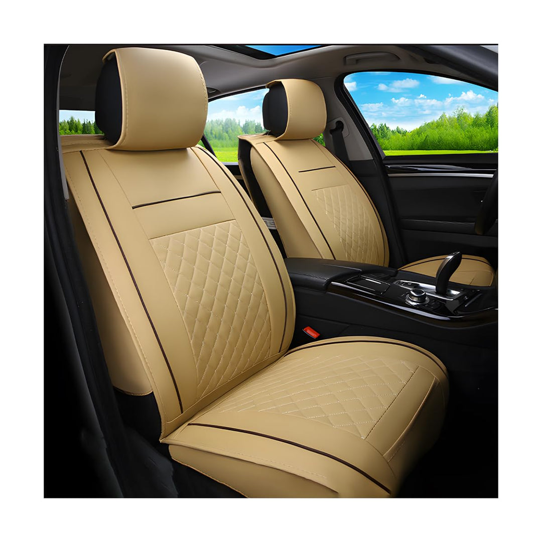 CGEAMDY Sitzbezug Set Universal, Luxus Wasserdicht Autositzschutz, Auto-Sitzbezüge Vordersitze Kunst