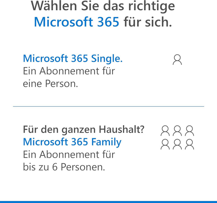 Microsoft 365 Single | 1 Nutzer | Mehrere PCs/Macs, Tablets und mobile Geräte | 1 Jahresabonnement |