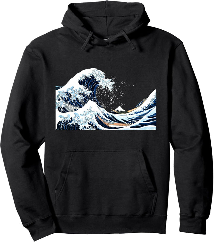 The Great Wave off Kanagawa Hokusai Japanese Art Pullover Hoodie
