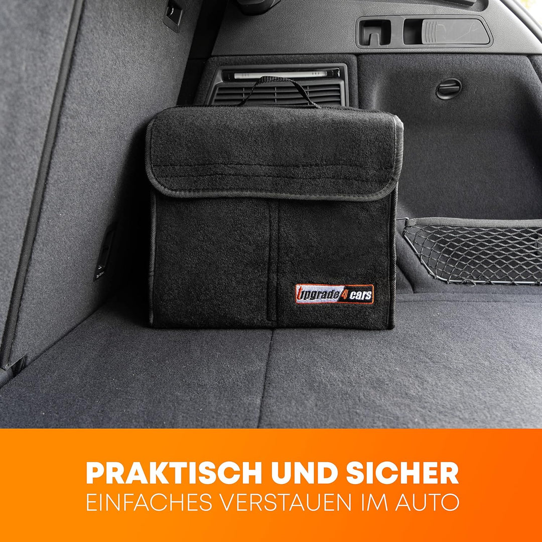 Upgrade4cars Auto Kofferraumtasche aus Filz mit Klett Fixierung Kfz Kofferraum Organizer Tasche für