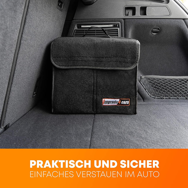 Upgrade4cars Auto Kofferraumtasche aus Filz mit Klett Fixierung Kfz Kofferraum Organizer Tasche für