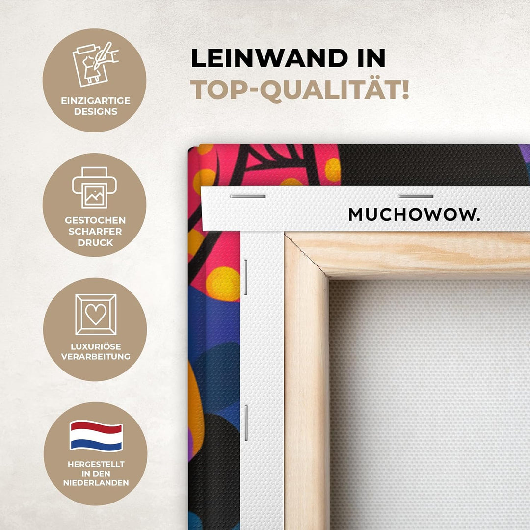 MuchoWow© Leinwandbild Gross 120x80 cm XXL Dekoration Wohnzimmer Bilder Pictures Wall Decoration Liv