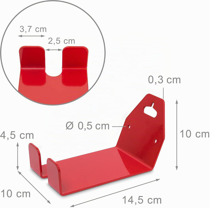 Relaxdays 4 x Fahrradhalterung, Radhalter zur Wandmontage am Pedal, bis ca. 20 kg, Auflagefläche BxT
