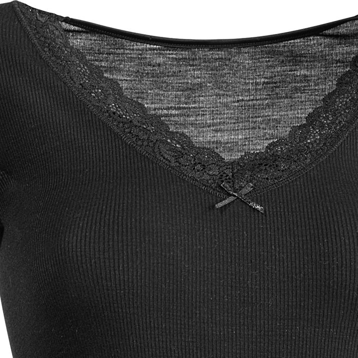 Nina von C. Damen-Unterhemd, 1/2-Arm schwarz Grösse 44