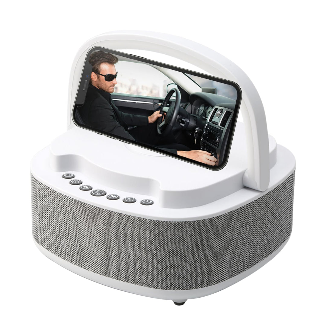 DaMohony Radiowecker Digital mit Wireless Charger, multifunktional Nachttisch Wecker mit LED Nachtti