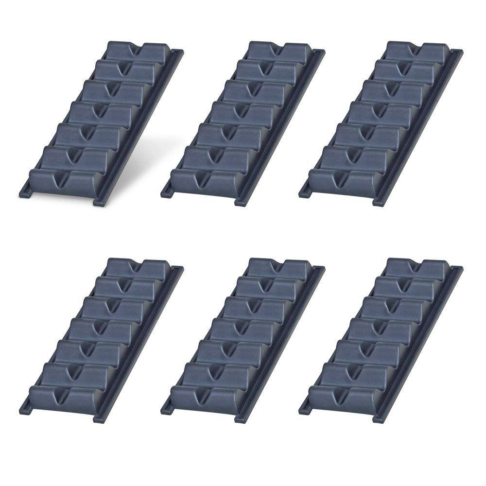 BRB 6x Snack-Präsenter für 6 Brötchen/Baguettes, anthrazit, LxBxH 590x195x60 mm