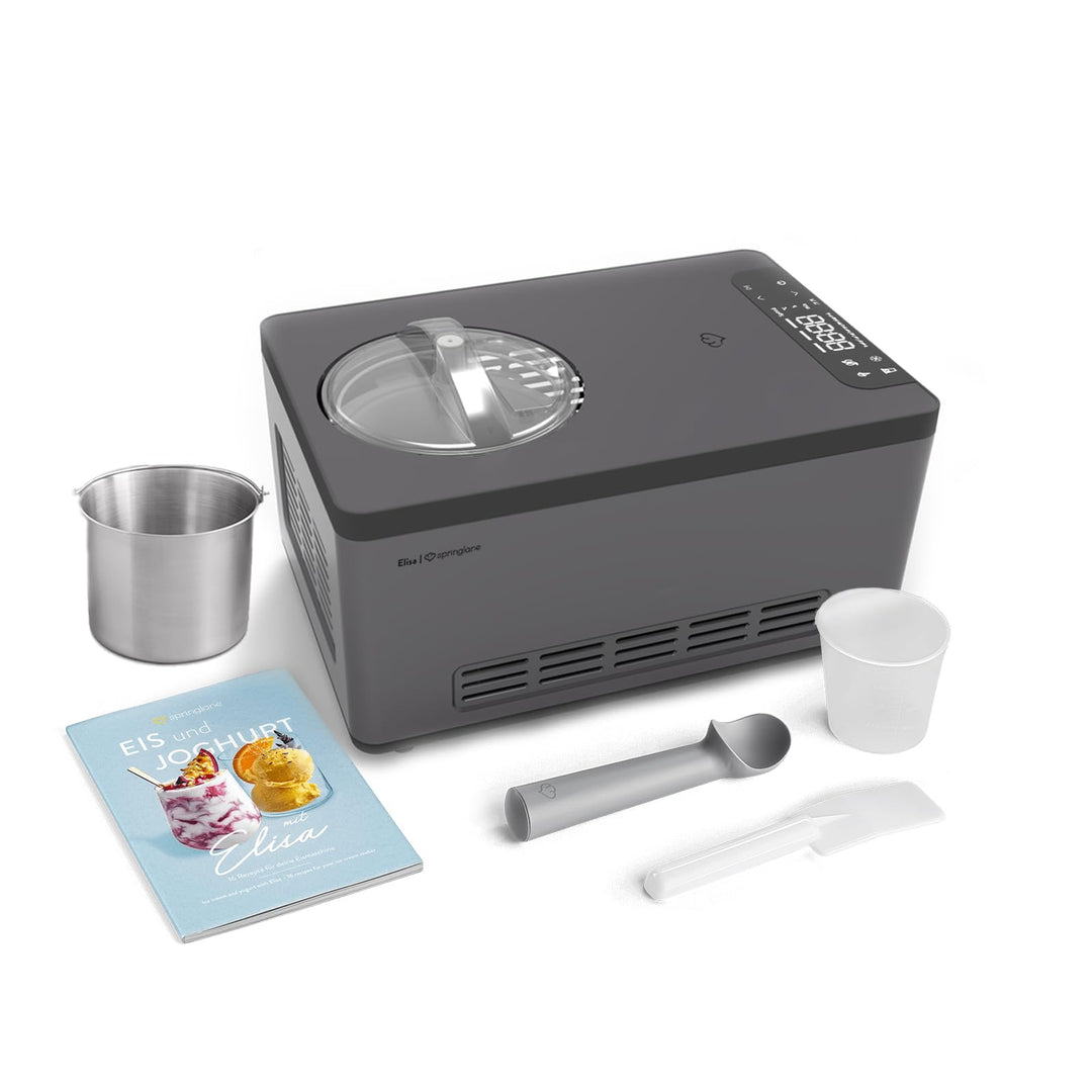 SPRINGLANE Eismaschine & Joghurtbereiter Elisa 2,0 L mit selbstkühlendem Kompressor 220 W, aus Edels