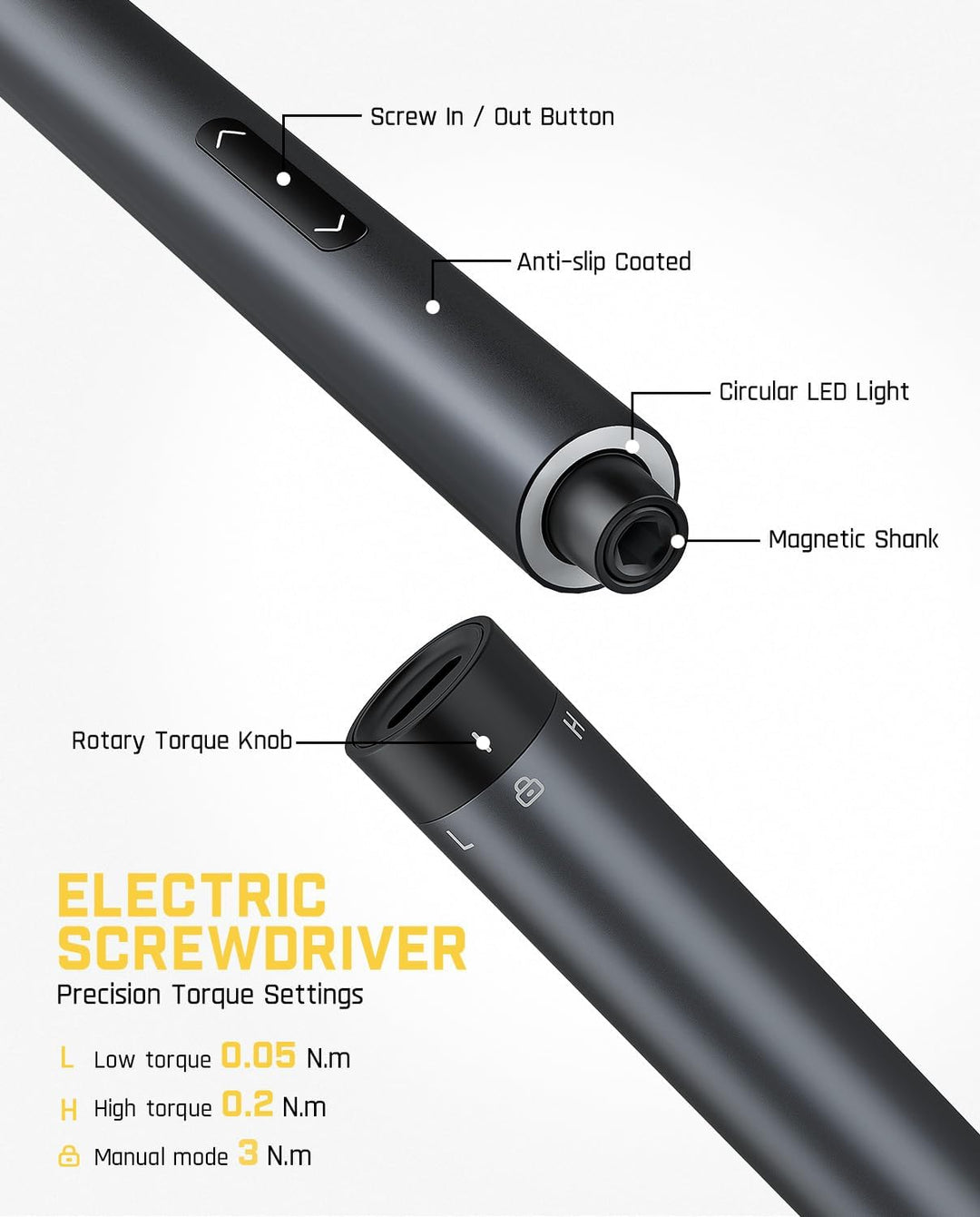 Fanttik E1 NEX Workstation Präzisions-Schraubendreher-Set, 64 magnetische Bits, 12 Arten von Fixierw