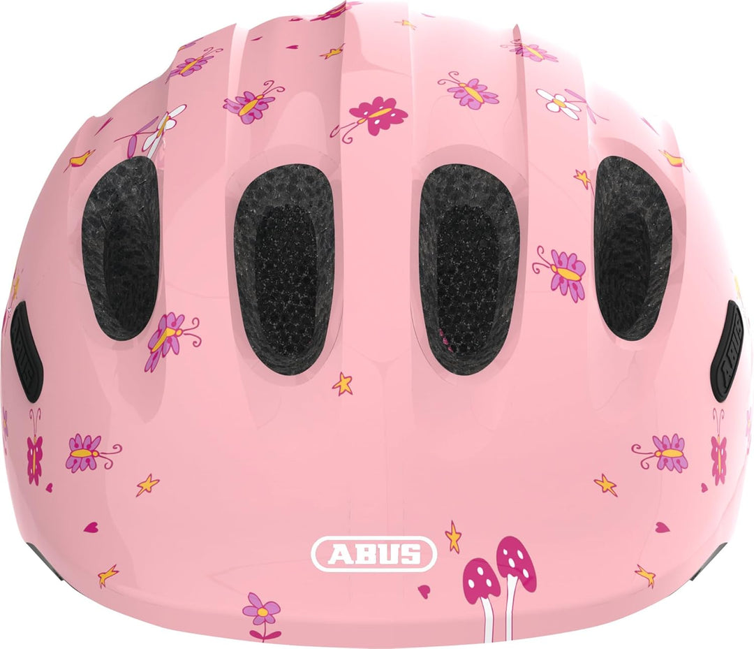 ABUS Kinderhelm Smiley 2.0 - Robuster Fahrradhelm für Mädchen und Jungs M (50-55 cm) rose princess,