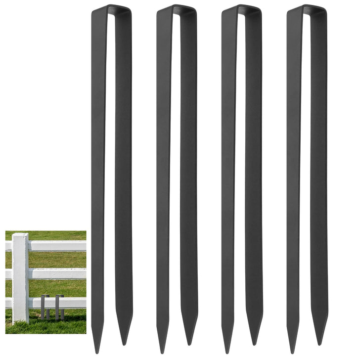 Bodenanker für Rosenbogen Schwarz 30CM U-Förmige Erdanker für Garten Unkrautvlies Kunstrasen Rankhil