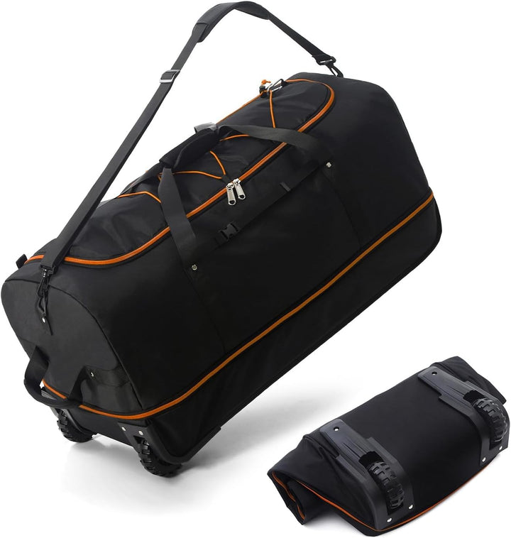 Vomgomfom 32" 110L Erweiterbar 140L Reisetasche mit 2-Inline-Rädern, Faltbare Extra Grosse Sporttasc
