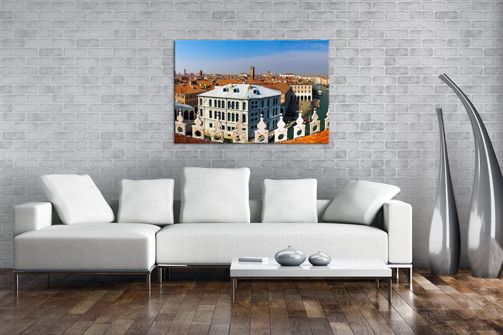 deyoli Skyline von Venedig Format: 60x40 als Leinwandbild, Motiv fertig gerahmt auf Echtholzrahmen,
