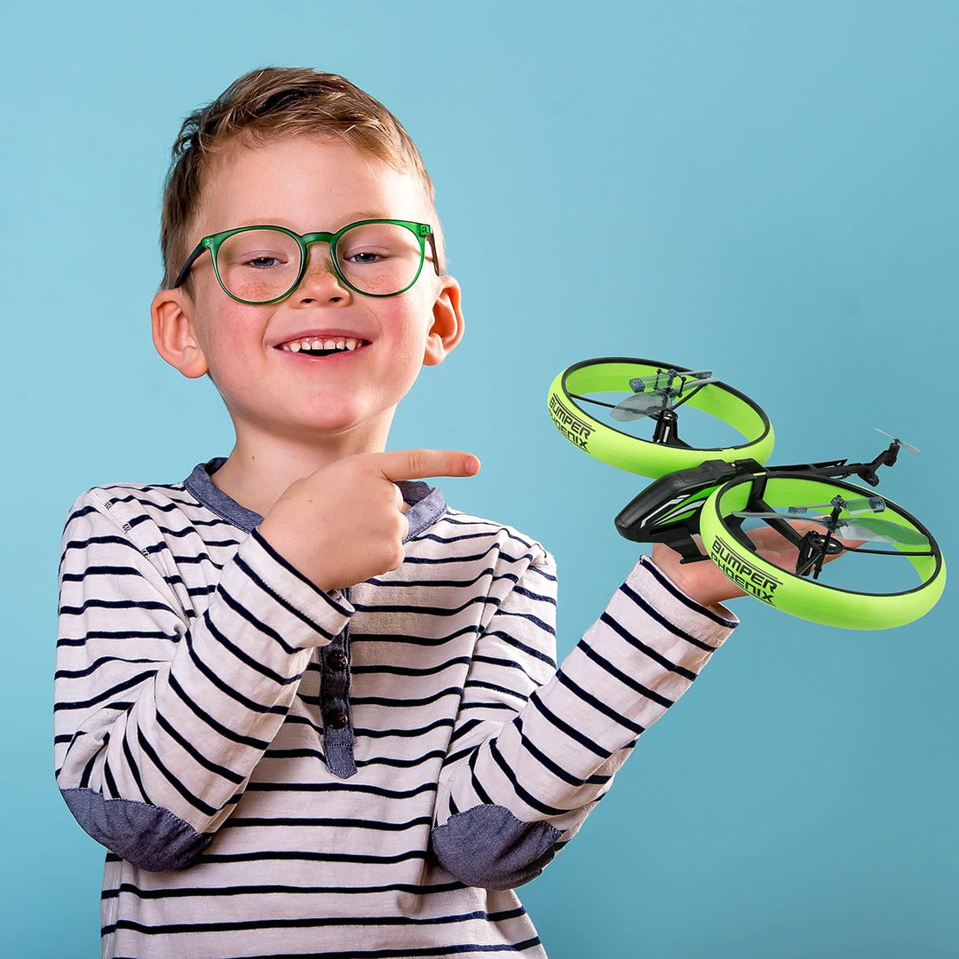 FLYBOTIC 84814 Bumper Phoenix by Silverlit, stossfest, 34 cm, Helikopter, wiederbefüllbar, automatis