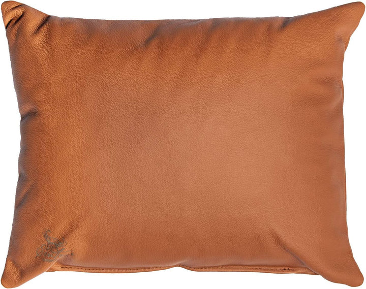 Centaur - Deko Lederkissen 50 x 40 cm für Sofa oder Schlafzimmer Cognac - Echt Leder Kissen Echtlede