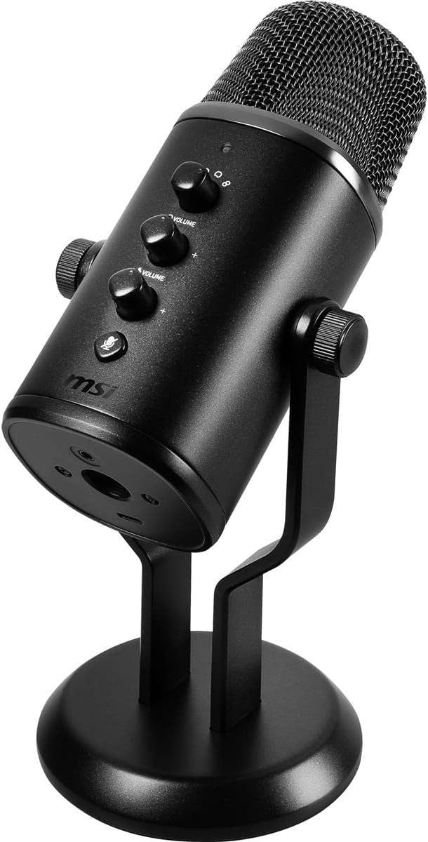 MSI Immerse GV60 Streaming Mikrofon (96 kHz Sample Rate, 24-bit Bit Rate, 20-20.000 Hz, USB-C zu USB