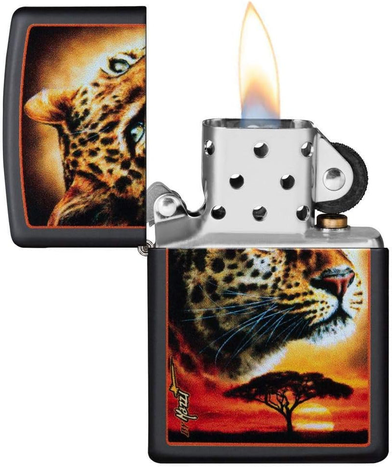 Zippo - 218 Mazzi, Black Matte - Sturmfeuerzeug, befüllbar, in hochwertiger Geschenkbox, 49068, Schw