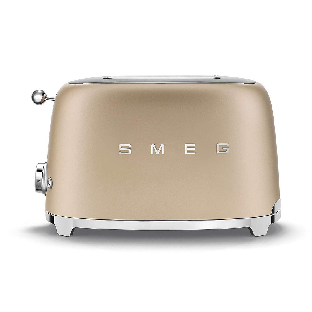 SMEG, 2x2 TSF01CHMEU -Toaster, 2 Fächer für 2 Scheiben, 6 Vergoldungsniveaus, Heizfunktion, Abtauung
