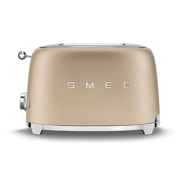 SMEG, 2x2 TSF01CHMEU -Toaster, 2 Fächer für 2 Scheiben, 6 Vergoldungsniveaus, Heizfunktion, Abtauung