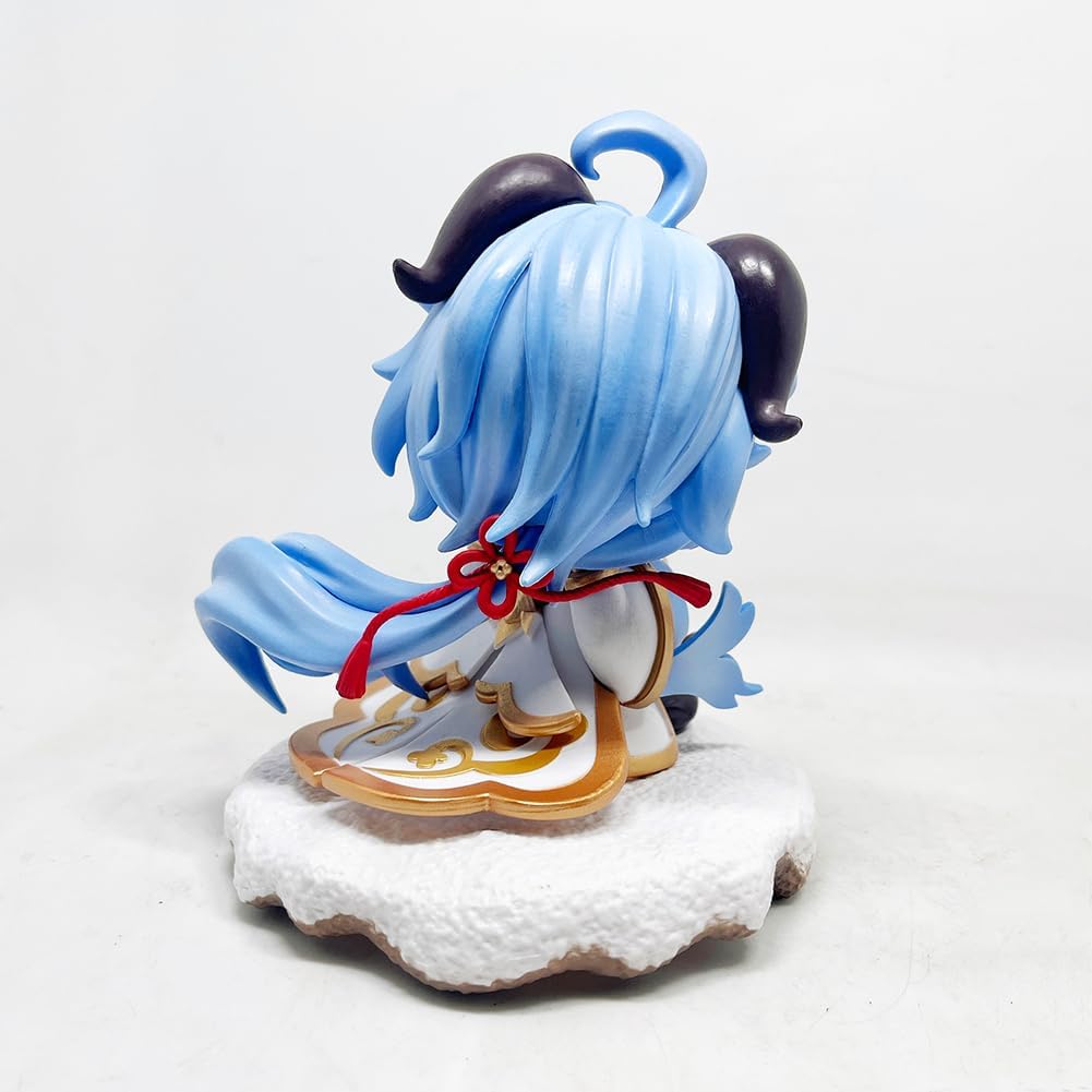 Jilijia Anime Ganyu Actionfigur, niedliche Q-Version, Figur sitzende Position, PVC-Figur, Statue, Sa