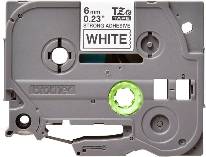 Brother Tze-S211, 6 mm weiss 6 mm Stark haftend, weiss 6 mm Stark haftend