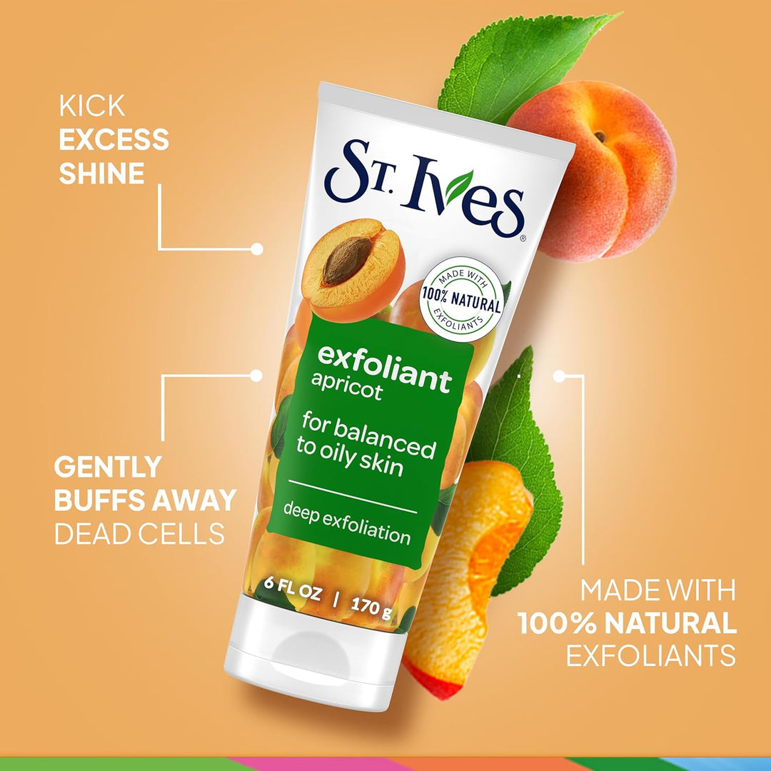 St. Ives Fresh Skin Face Scrub Deep Peeling für glatte, strahlende Haut, Aprikose, dermatologisch ge