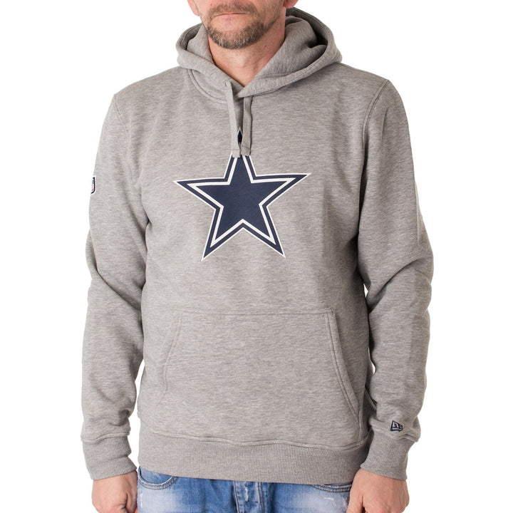 New Era Dallas Cowboys Hoody - Team Logo PO Hood - Heather Grey 3XL Grau / Dallas-cowboys, 3XL Grau