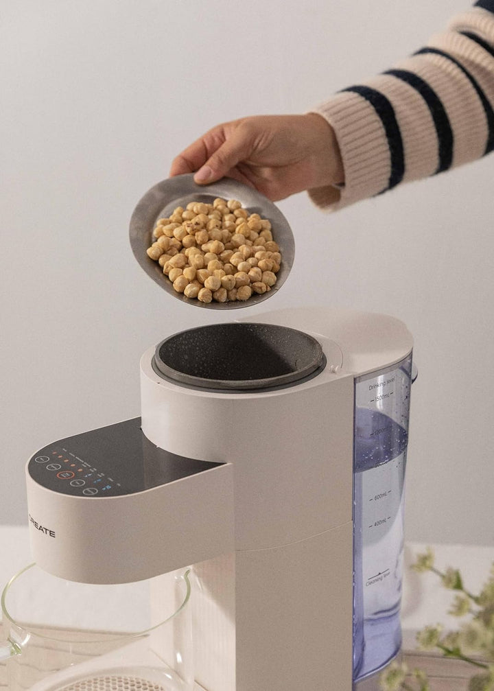 CREATE / VEGAN MILK MAKER / 1,5L Pflanzenmilchmaschine / WEISS/ Mandeln, Milkshake / 6 Automatikprog