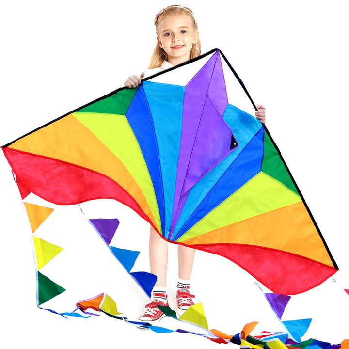 HONBO Children's Kite Large Delta Kites for Children and Adults for Beach Trip Outdoor Games, Perfec
