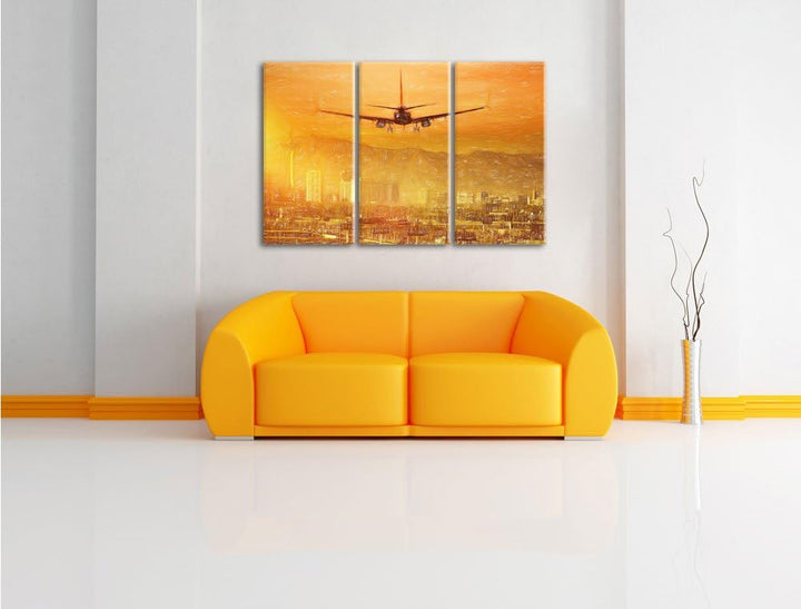 Pixxprint Urlaubsreise nach Las Vegas als Leinwandbild/Grösse: 3 Teilig (120x80 cm) cm/Wandbild/Kuns