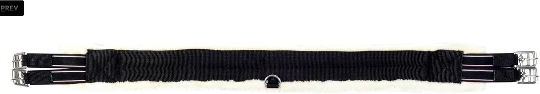 HKM Sattelgurt -Teddy- 9116 - schwarz/cream 145 cm, 9116 - schwarz/cream 145 cm