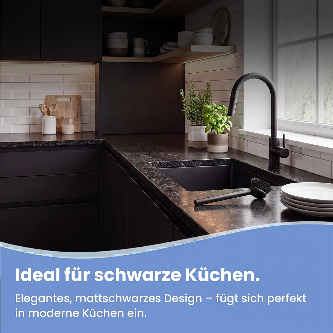 HOMELYN Spülbecken Organizer Set inkl. Spülbürste, Schwamm, Spülmittelspender &amp; Lappen I Organizer K