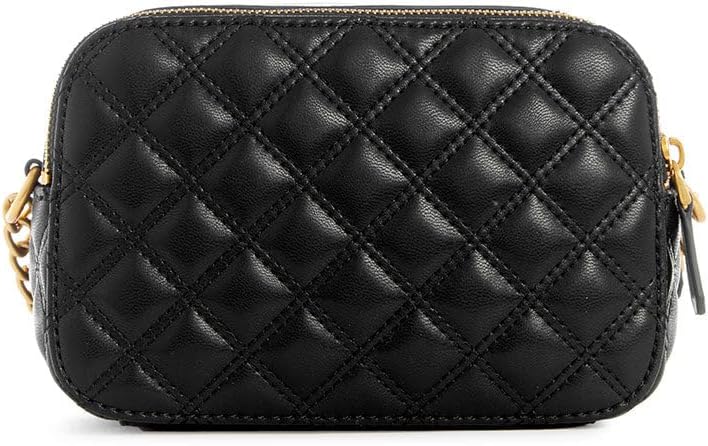 GUESS Damen Giully Kameratasche Umhängetasche, Kamera Schwarz, Schwarz